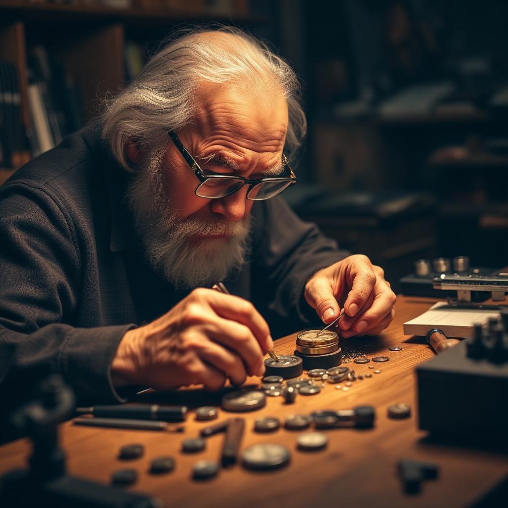 Master watchmaker at work
